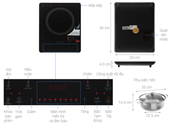 Bếp từ Toshiba IC 20S4PV